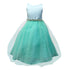 Petite Adele Little Girls Mint Satin Tulle Rhinestone Flower Girl Dress 2T-6 - SophiasStyle.com